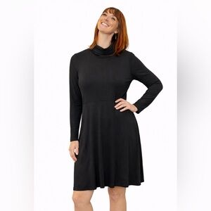 Seraphine Black Turtleneck Long Sleeve Dress Maternity Petite US 4 Classic
